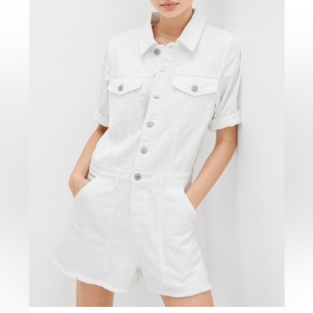American eagle White Denim Romper
